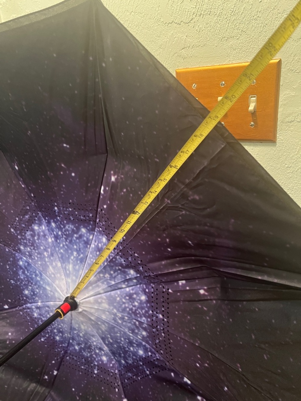 #1820* Galaxy Print Reverse Umbrella - Black & Purple - Picture 6 of 11